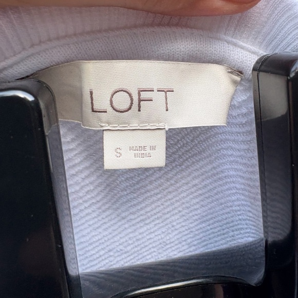 Loft Embroidered Puff Sleeve White Shift Dress Size S - Bohemian/Floral/Cottage - Picture 7 of 10